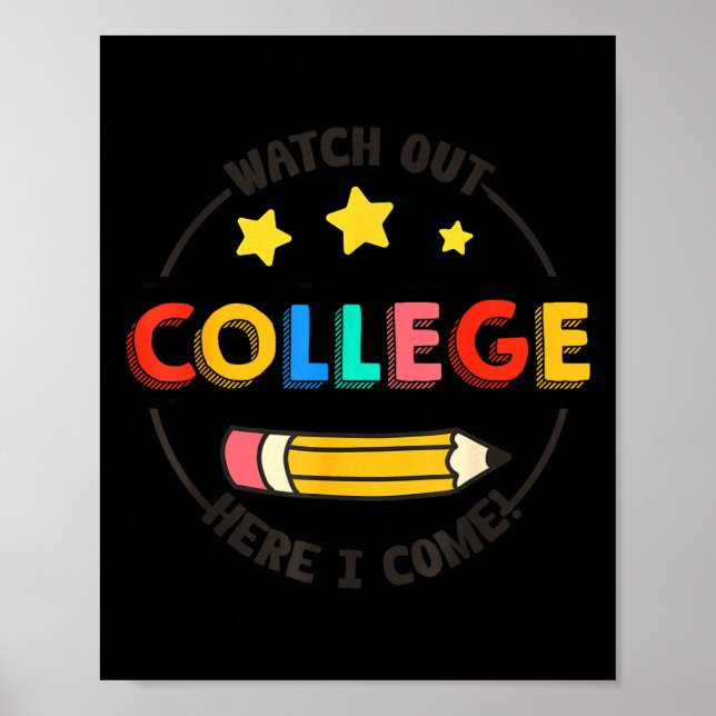 Affiche Fais attention à l'université, voici l'étudiant qu (Devant)