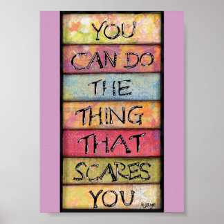 Affiche Fais ce qui te fait peur - Art amusant et inspiran