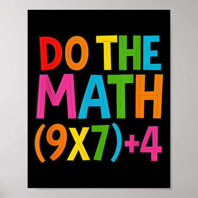Affiche Fais Le Calcul 67 Meme 6 7 Drôle Six Sept  (Devant)