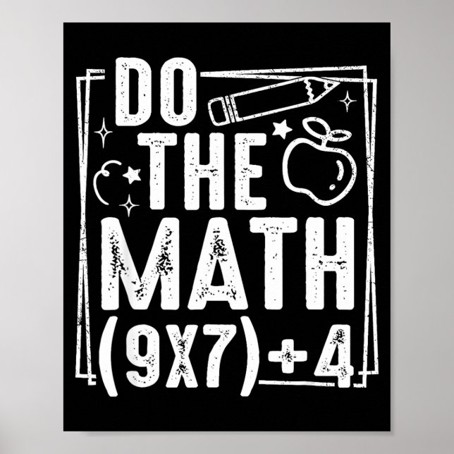 Affiche Fais Le Calcul 67 Meme 6 7 Drôle Six Sept Femmes  (Devant)