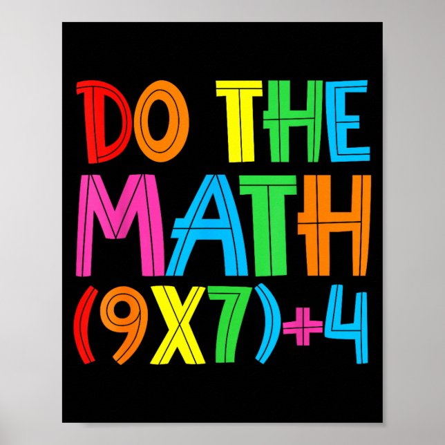 Affiche Fais Le Calcul 67 Mème 6 7 Drôle Six Sept Femmes T (Devant)
