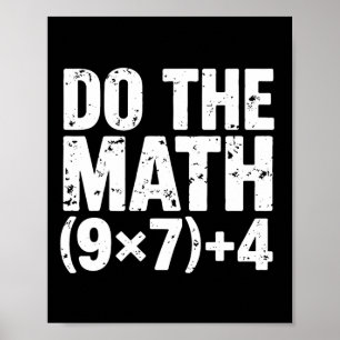 Affiche Fais Le Calcul 67 Mème Drôle Six Sept Professeur