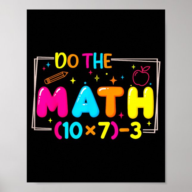 Affiche Fais Le Calcul 67 Prof Meme Drôle  (Devant)