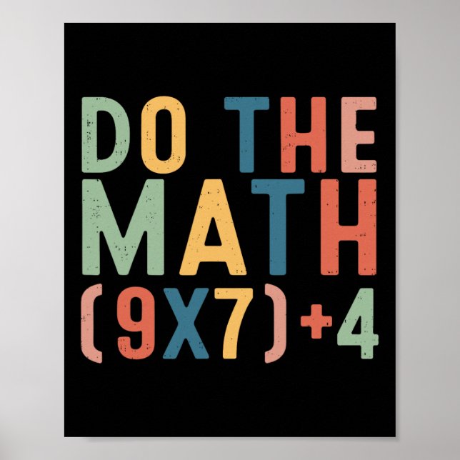 Affiche Fais Le Calcul 67 Six Sept Mème Enseignant Élève H (Devant)