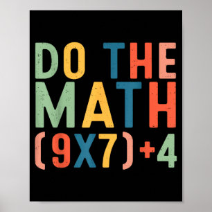 Affiche Fais Le Calcul 67 Six Sept Mème Enseignant Étudian