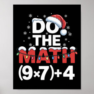 Affiche Fais le calcul mème 6 7 Humour de Noël drôle