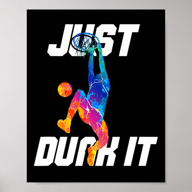 Affiche Fais-Le ! Joueur de basket-ball Slam Dunk (Devant)