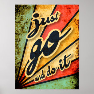 Affiche Fais-le, tout simplement, vintage motivationnel