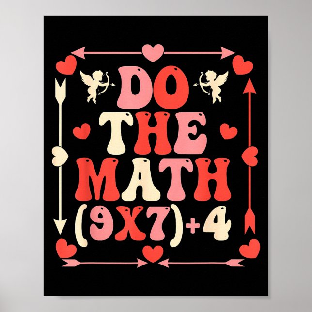 Affiche Fais l'équation mathématique Saint-Valentin Prof d (Devant)
