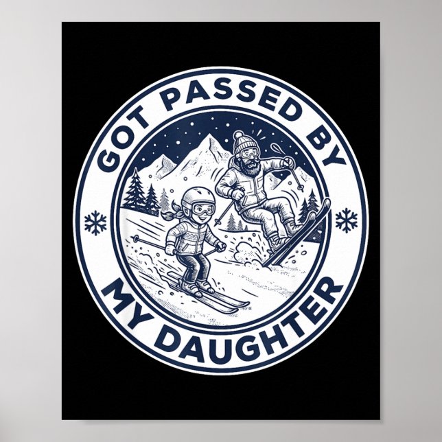 Affiche Fais Pédaler Ma Fille Drôle Ski _6  (Devant)