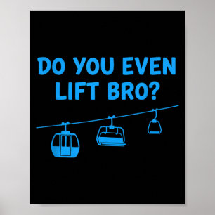 Affiche Fais-tu même du ski brother ascenseur drôle enfant
