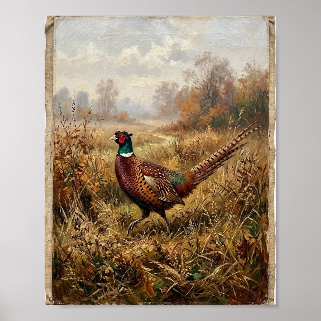 Affiche Faisan à collier d'automne I (Devant)