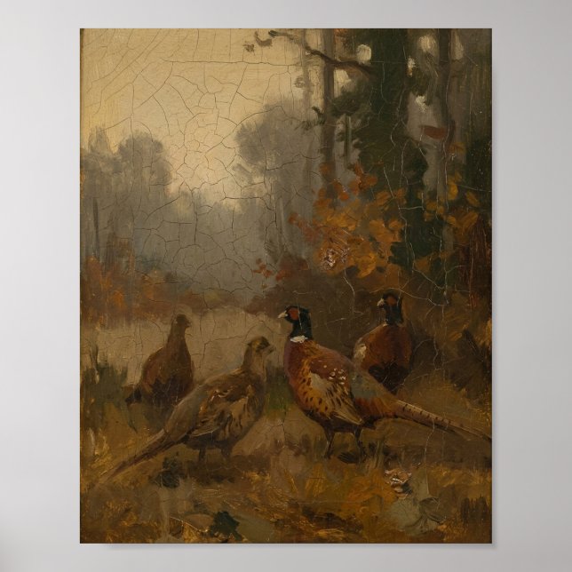 Affiche Faisan à collier d'automne II (Devant)