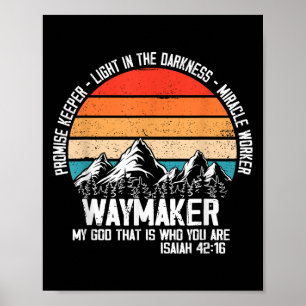 Affiche Faiseur de chemin Mon Dieu qui tu es Esaïe verset