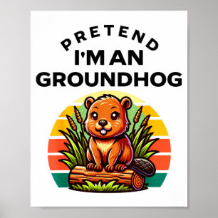 Affiche Faisons comme si j'étais un costume drôle paresseu
