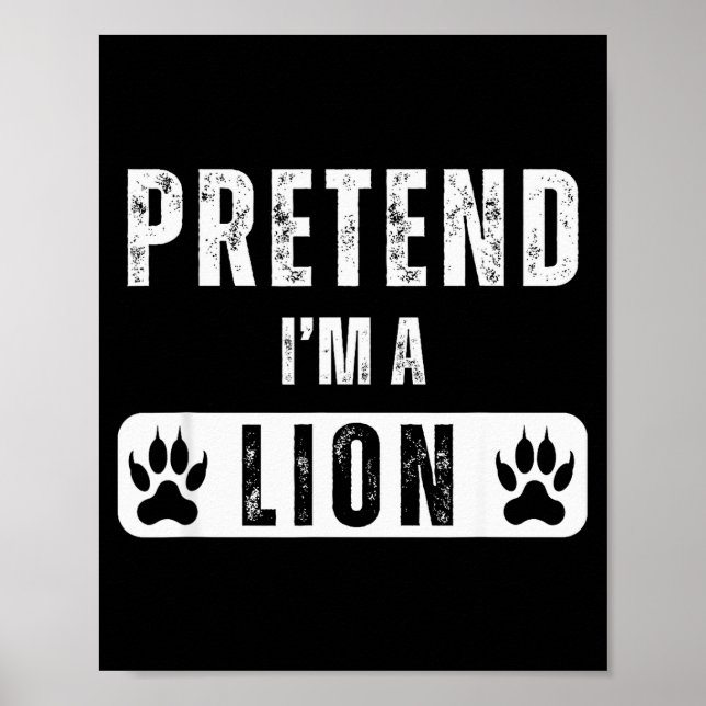 Affiche Faisons comme si j'étais un lion Paresseux Costume (Devant)