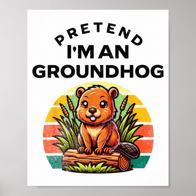 Affiche Faisons comme si j'étais une marmotte Costume drôl (Devant)
