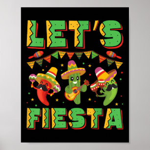 Affiche Faisons de la Fiesta Cinco De Mayo des fêtes mexic