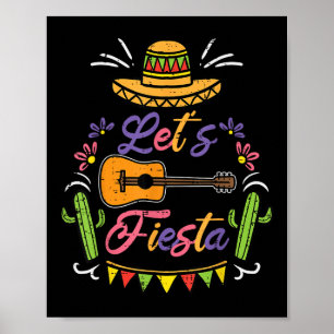 Affiche Faisons Fiesta Cinco De Mayo Parti Mexicain Hommes