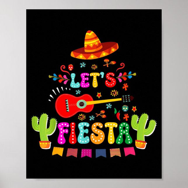 Affiche Faisons la fête cinq de mayo drôle de fête mexicai (Devant)