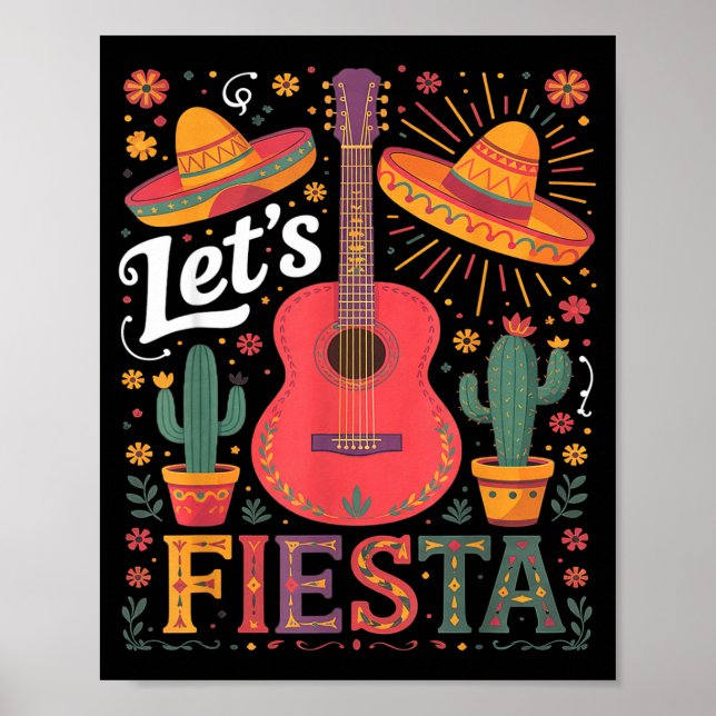 Affiche Faisons la fête cinq mai fête squad mexicain moi (Devant)