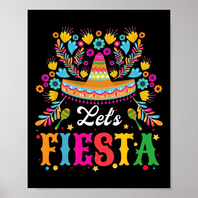 Affiche Faisons la fête drôle Cinco De Mayo Femmes Hommes  (Devant)
