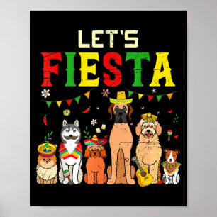 Affiche Faisons la fête équipe de chiens animal familier a