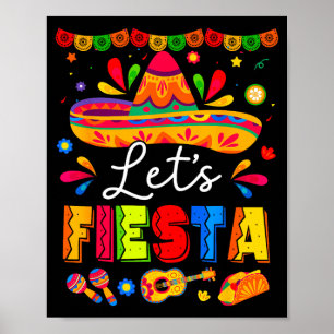 Affiche Faisons la fête mexicaine fiesta squad cinco de