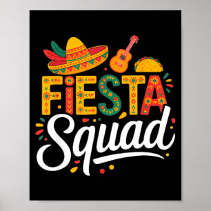Affiche Faisons la fête mexique équipe de fête cinco de ma