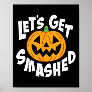 Affiche Faisons-nous fondre drôle Halloween Citrouille Smi