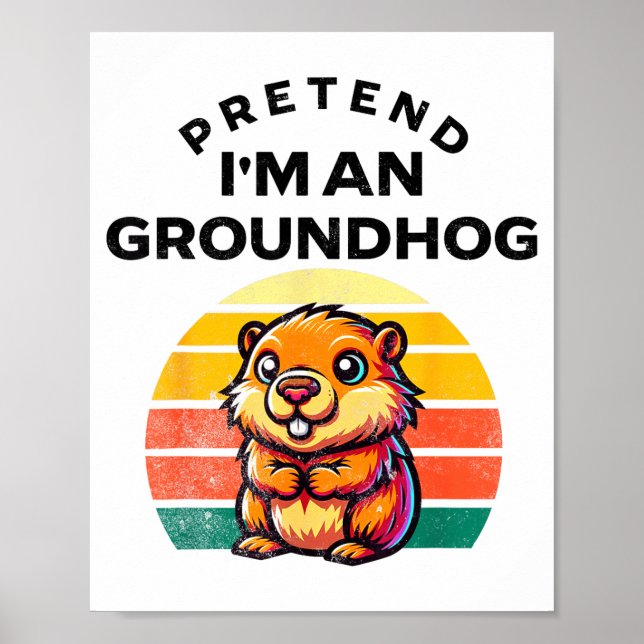Affiche Faisons semblant que je suis une marmotte Costume  (Devant)