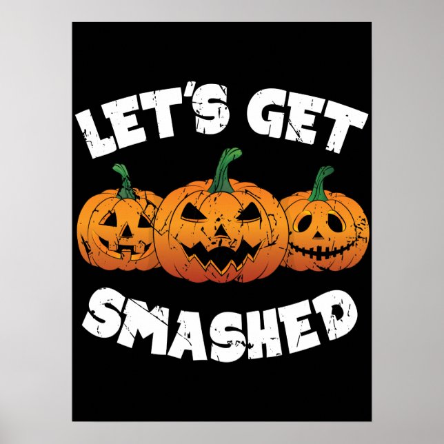 Affiche Faisons tomber Citrouille Jack-o'-lantern Hallowee (Devant)