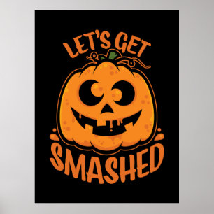 Affiche Faisons tomber Tipsy Halloween Jack-O’-Lantern