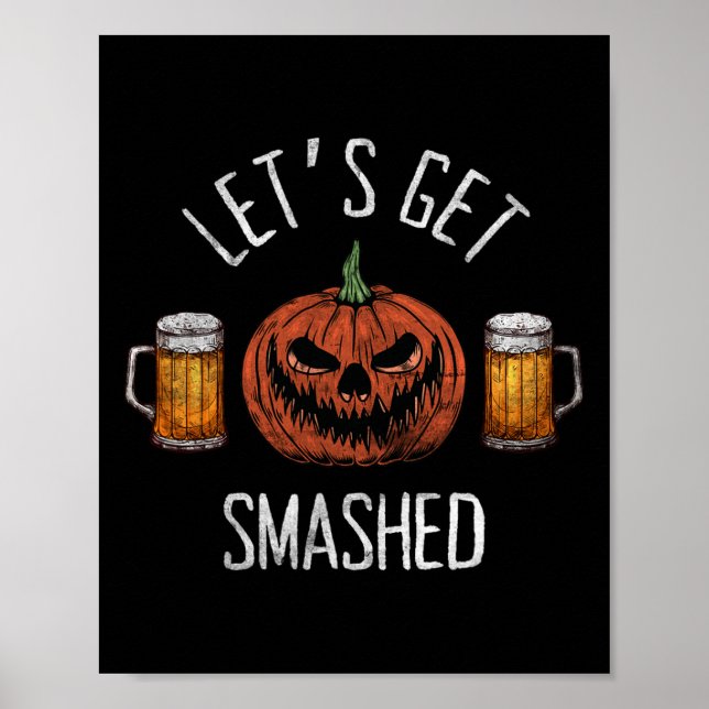 Affiche Faisons tomber un drôle de Citrouille d'Halloween (Devant)