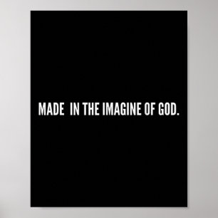 Affiche Fait à l'image de Dieu Jésus Bible chrétienne dit