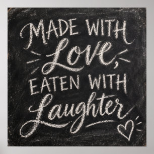 Affiche Fait Avec Amour, Mangé Avec Rire