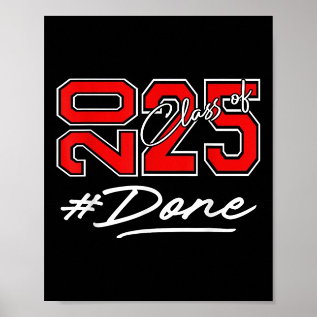 Affiche Fait Cl De 2025 Graduate Funny 2025 Graduation Sen (Devant)
