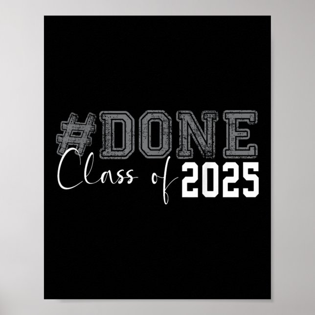 Affiche Fait Cl De 2025 Graduation Pour Lui Grad Senior (Devant)