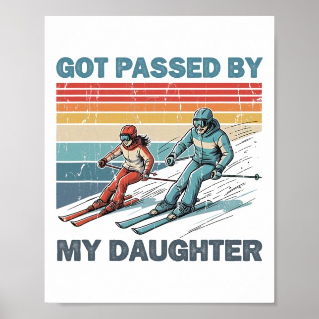 Affiche Fait Tomber Par Ma Fille En Ski _4  (Devant)