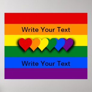 Affiche faite sur commande de drapeau de LGBT