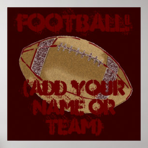 Affiche faite sur commande du football