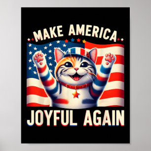 Affiche Faites à l'Amérique Joyeuse à nouveau Chat Ladies 