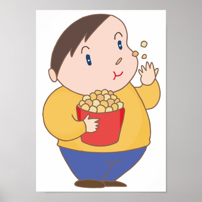 Affiche Faites attention à ne pas trop manger inconsciemme (Devant)
