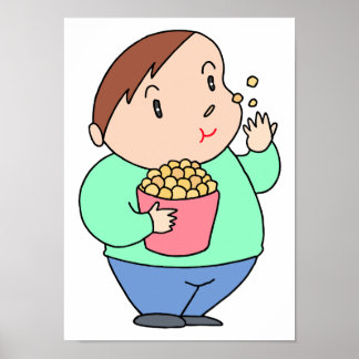 Affiche Faites attention à ne pas trop manger sans vous en