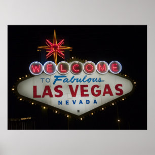 Affiche Faites bon accueil à Las Vegas fabuleux Nevada à