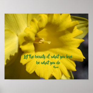 Affiche Faites ce que vous aimez Daffodil Inspirational Ru