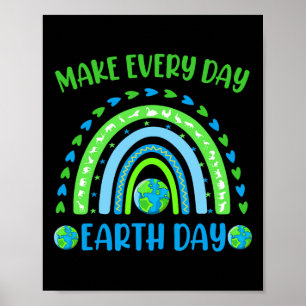 Affiche Faites chaque jour Jour des terres Planète mignonn
