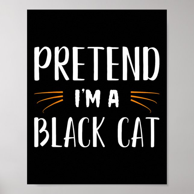 Affiche Faites comme si je suis un costume de chat noir Fê (Devant)