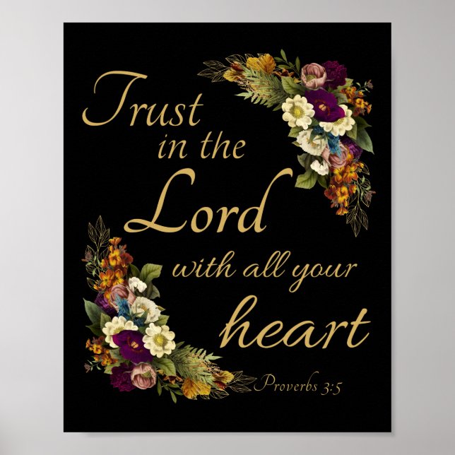 Affiche Faites confiance à l'Éternel avec tout votre coeur (Devant)