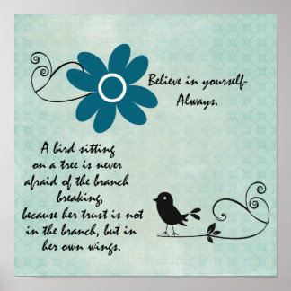 Affiche Faites confiance à vos propres ailes